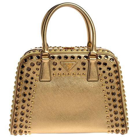 prada gold purse